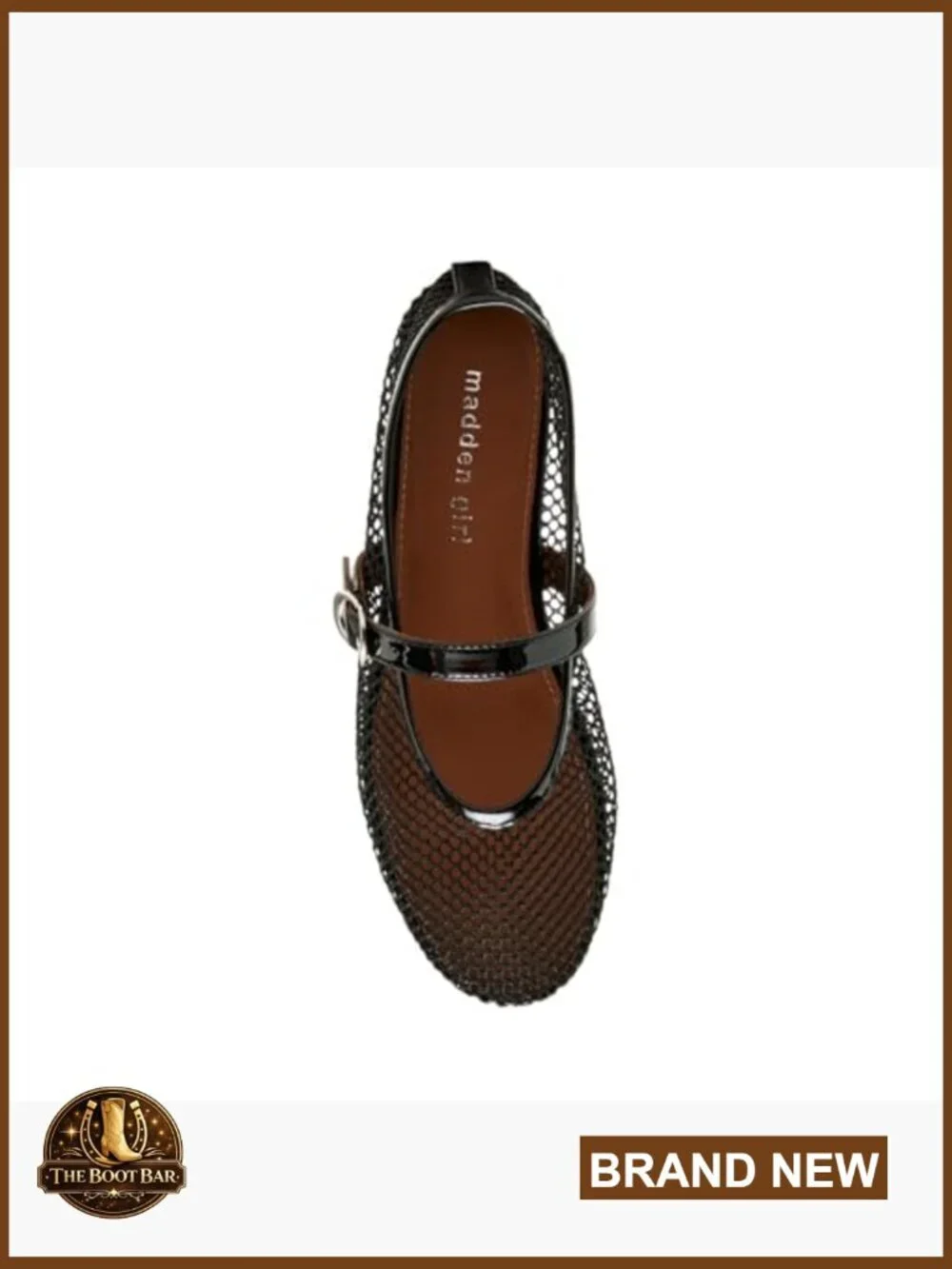 Faux Leather Ballet Flats, Mary Jane Style, Buckle Closure, Dance Shoes